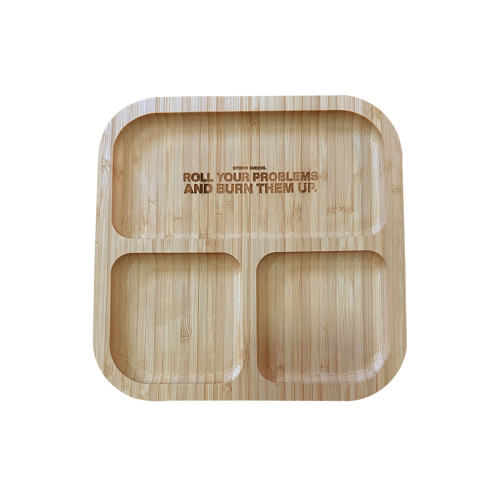 ROLLING WOOD TRAY